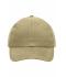 Unisex 6 Panel Cap Heavy Cotton Beige 7642