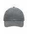 Unisex 6 Panel Cap Heavy Cotton Donkergrijs 7642