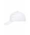 Unisex 6 Panel Cap Heavy Cotton White 7642