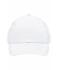 Unisex 6 Panel Cap Heavy Cotton White 7642