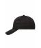 Unisex 6 Panel Cap Heavy Cotton Zwart 7642