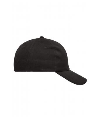 Unisex 6 Panel Cap Heavy Cotton Zwart 7642