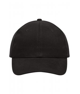 Unisex 6 Panel Cap Heavy Cotton Zwart 7642