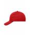 Unisexe Casquette 6 panneaux coton lourd Rouge 7642