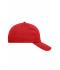 Unisexe Casquette 6 panneaux coton lourd Rouge 7642