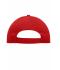 Unisexe Casquette 6 panneaux coton lourd Rouge 7642