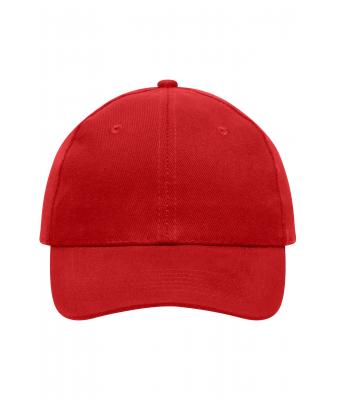 Unisexe Casquette 6 panneaux coton lourd Rouge 7642