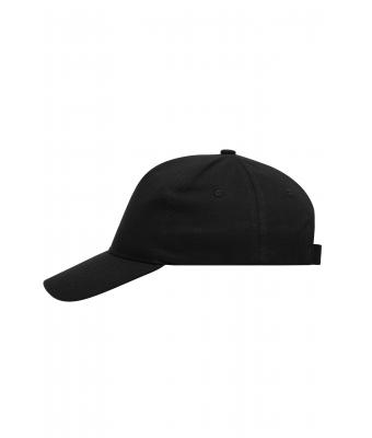 Unisex 5 Panel Cap Heavy Cotton Black 7643