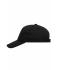 Unisex 5 Panel Cap Heavy Cotton Black 7643