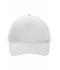 Unisex 5 Panel Cap Heavy Cotton White 7643