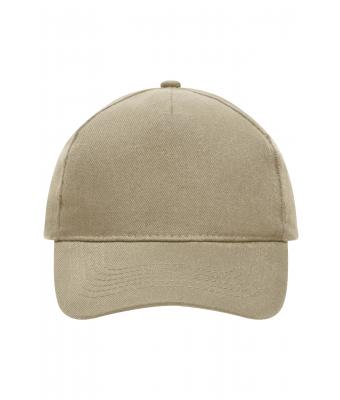 Unisex 5 Panel Cap Heavy Cotton Beige 7643
