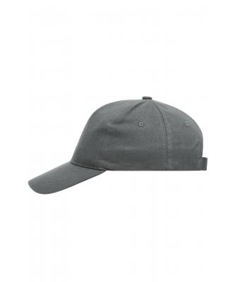 Unisex 5 Panel Cap Heavy Cotton Dark-grey 7643