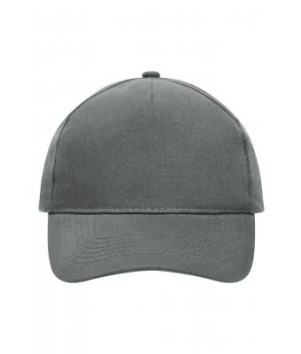 Unisex 5 Panel Cap Heavy Cotton Dark-grey 7643