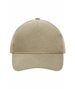 Unisex 5 Panel Cap Heavy Cotton Beige 7643