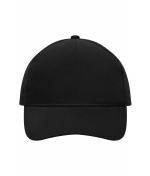 Unisex 5 Panel Cap Heavy Cotton Black 7643