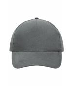 Unisex 5 Panel Cap Heavy Cotton Dark-grey 7643