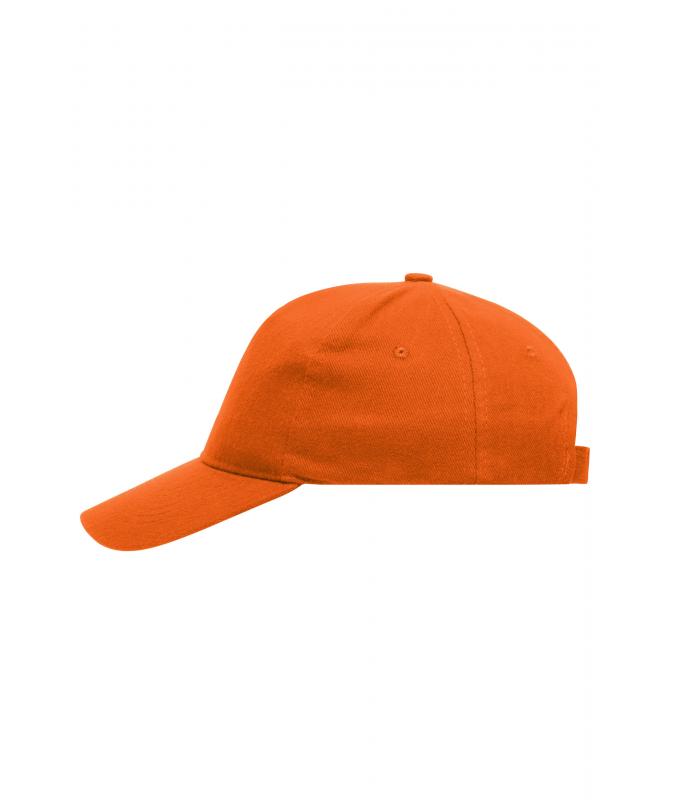 Unisex 5 Panel Cap Heavy Cotton Orange 7643