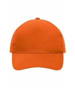 Unisex 5 Panel Cap Heavy Cotton Orange 7643