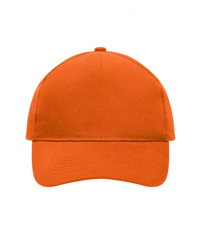 Unisex 5 Panel Cap Heavy Cotton Orange 7643