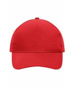 Unisex 5 Panel Cap Heavy Cotton Red 7643