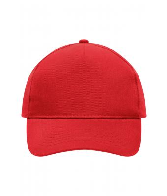 Unisex 5 Panel Cap Heavy Cotton Red 7643