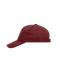 Unisex 5 Panel Cap Heavy Cotton Burgundy 7643