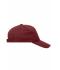 Unisex 5 Panel Cap Heavy Cotton Burgundy 7643