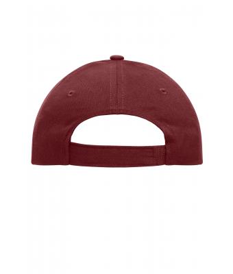 Unisex 5 Panel Cap Heavy Cotton Burgundy 7643