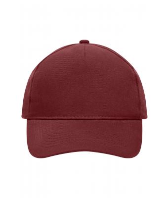 Unisex 5 Panel Cap Heavy Cotton Burgundy 7643