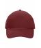 Unisex 5 Panel Cap Heavy Cotton Burgundy 7643