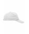 Unisex 5 Panel Cap Heavy Cotton White 7643