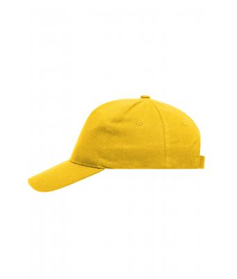 Unisex 5 Panel Cap Heavy Cotton Gold-yellow 7643