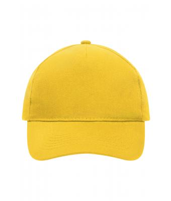 Unisex 5 Panel Cap Heavy Cotton Gold-yellow 7643