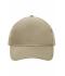 Unisexe Casquette 5 panneaux coton lourd Beige 7643