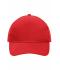 Unisexe Casquette 5 panneaux coton lourd Rouge 7643