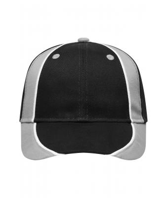 Unisexe Casquette contrastée Noir/gris-clair/blanc 7654