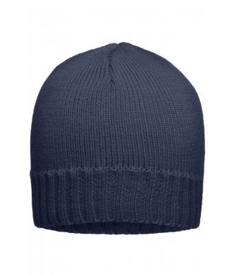 Unisexe Bonnet tricot avec rebord Marine 7675