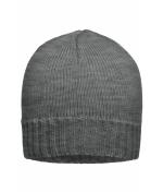 Unisex Rib-Beanie Dark-grey-melange 7675