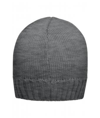 Unisex Rib-Beanie Dark-grey-melange 7675