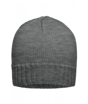 Unisex Rib-Beanie Dark-grey-melange 7675