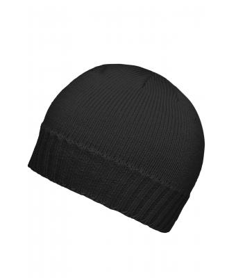 Unisex Rib-Beanie Zwart 7675