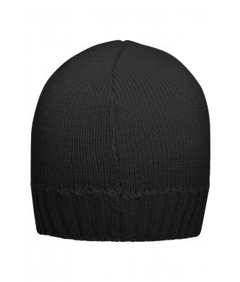Unisex Rib-Beanie Zwart 7675