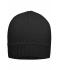 Unisex Rib-Beanie Zwart 7675