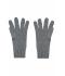 Unisex Knitted Gloves Dark-grey-melange 7677
