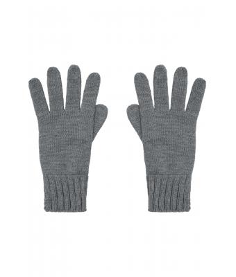 Unisex Knitted Gloves Donkergrijs-melange 7677