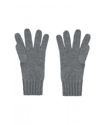 Unisex Knitted Gloves Donkergrijs-melange 7677