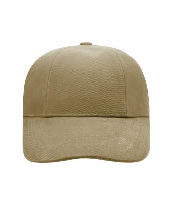 Unisexe Casquette «décalée» 6 panneaux Beige-foncé 7687