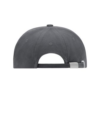 Unisexe Casquette «décalée» 6 panneaux Gris-foncé 7687