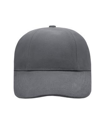 Unisexe Casquette «décalée» 6 panneaux Gris-foncé 7687