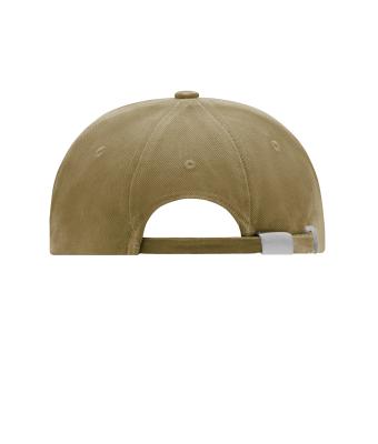 Unisex Turned 6 Panel Cap Laminated Donker khaki 7687
